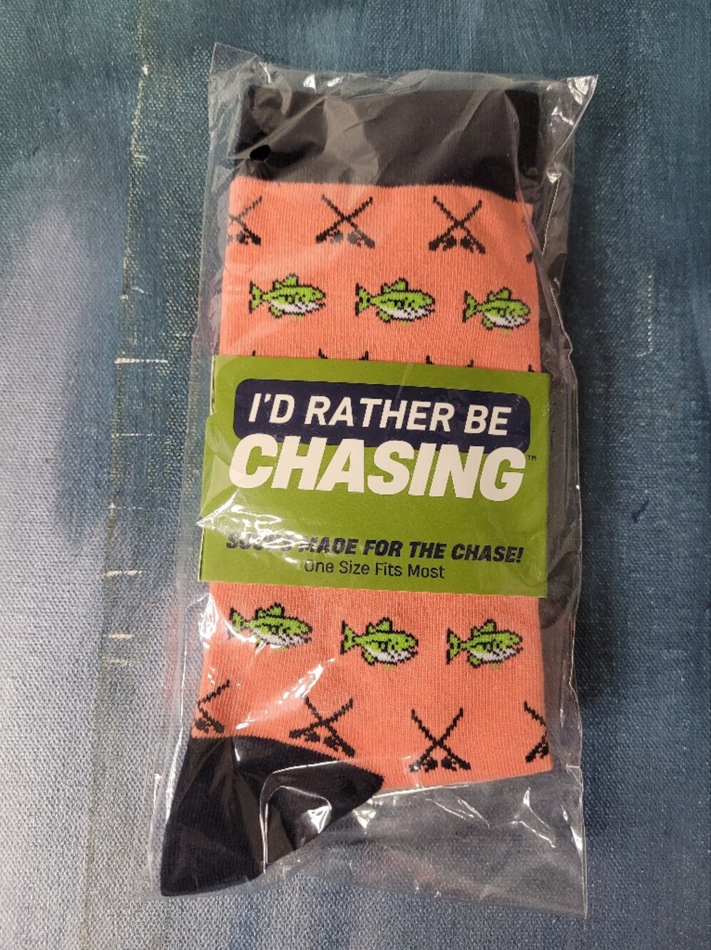 I’ll Rather Be Chasing Men Crew Socks Fishing